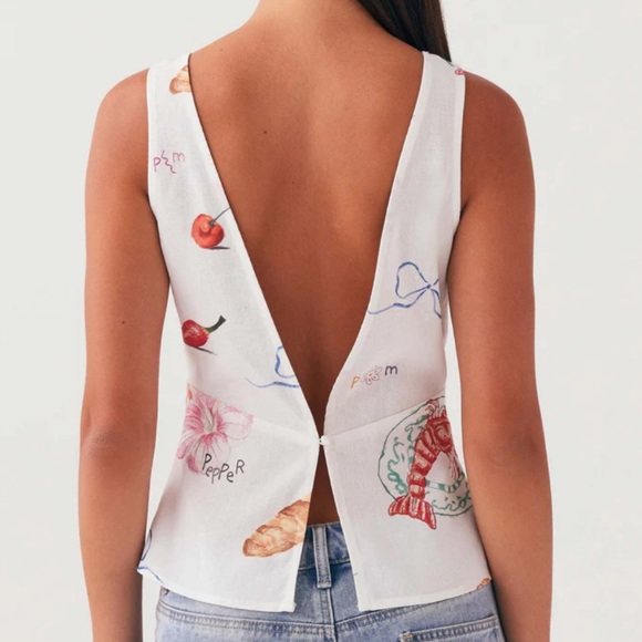 Peppermayo Nori Linen Top - Banchetto Size 8 - Picture 2 of 4